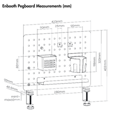 Enbooth Pegboard - Home Office Organizer